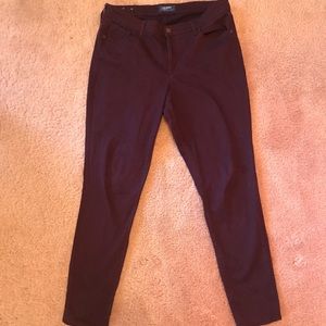 Old Navy Rockstar Mid-Rise Maroon Jeans